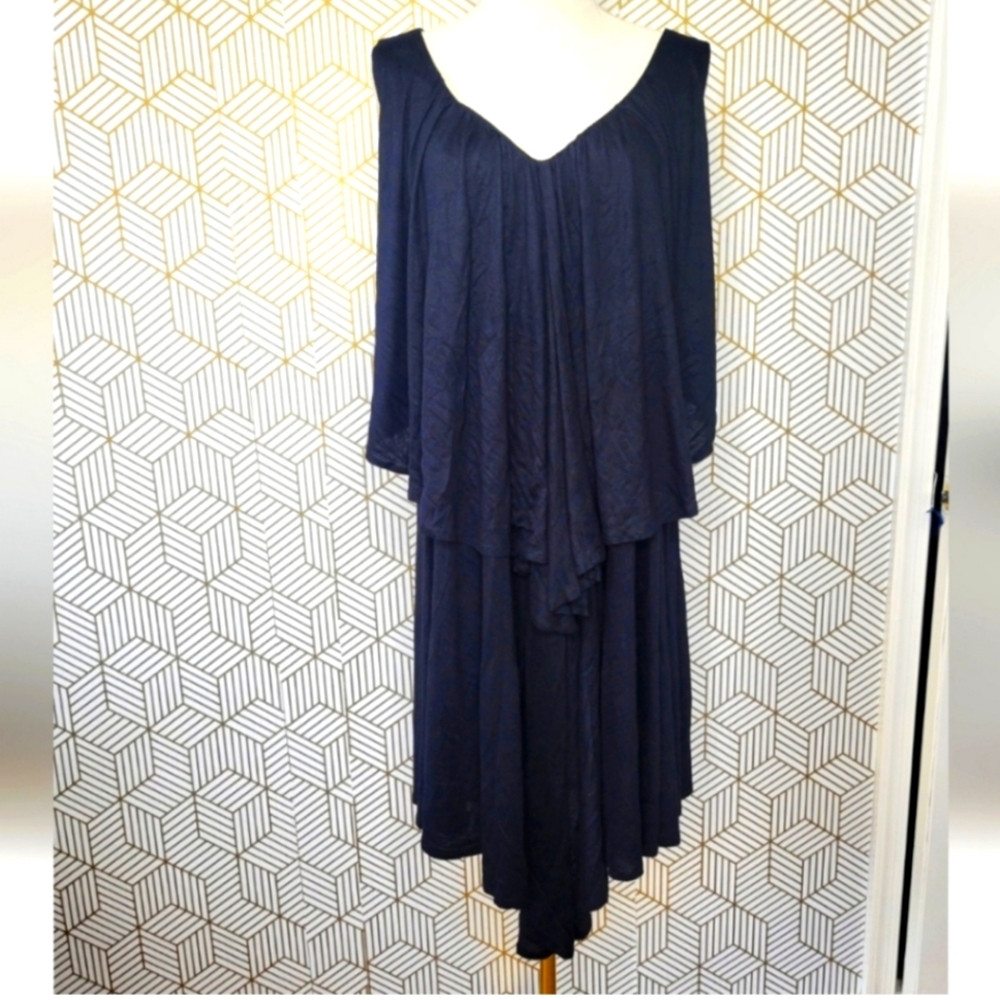 ZARA Black Tiered Sleeveless Dress Size large